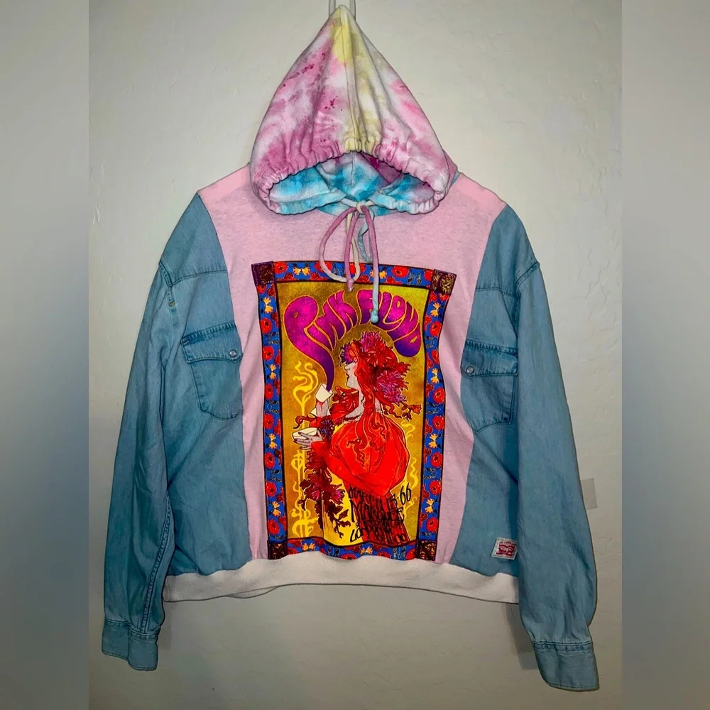 Upcycled Levi’s x Pink Floyd Hoodie S-XL - Picture 1 of 4